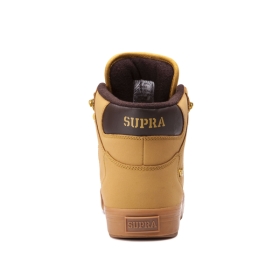 Mens Supra High Top Shoes VAIDER COLD WEATHER Amber Gold/Light Gum | AU-33979